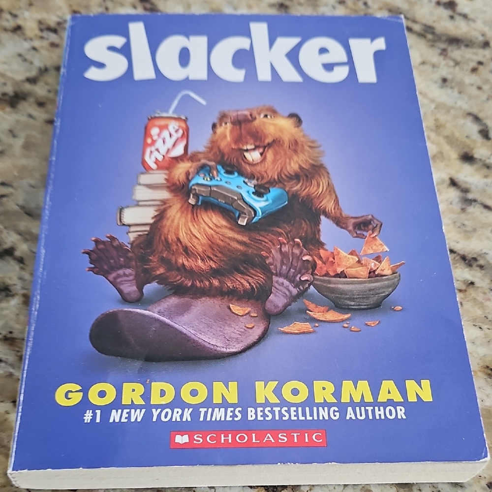 3/$15 💥 Scholastic Slacker Book with Blue and Brown Cover Gordon Korman